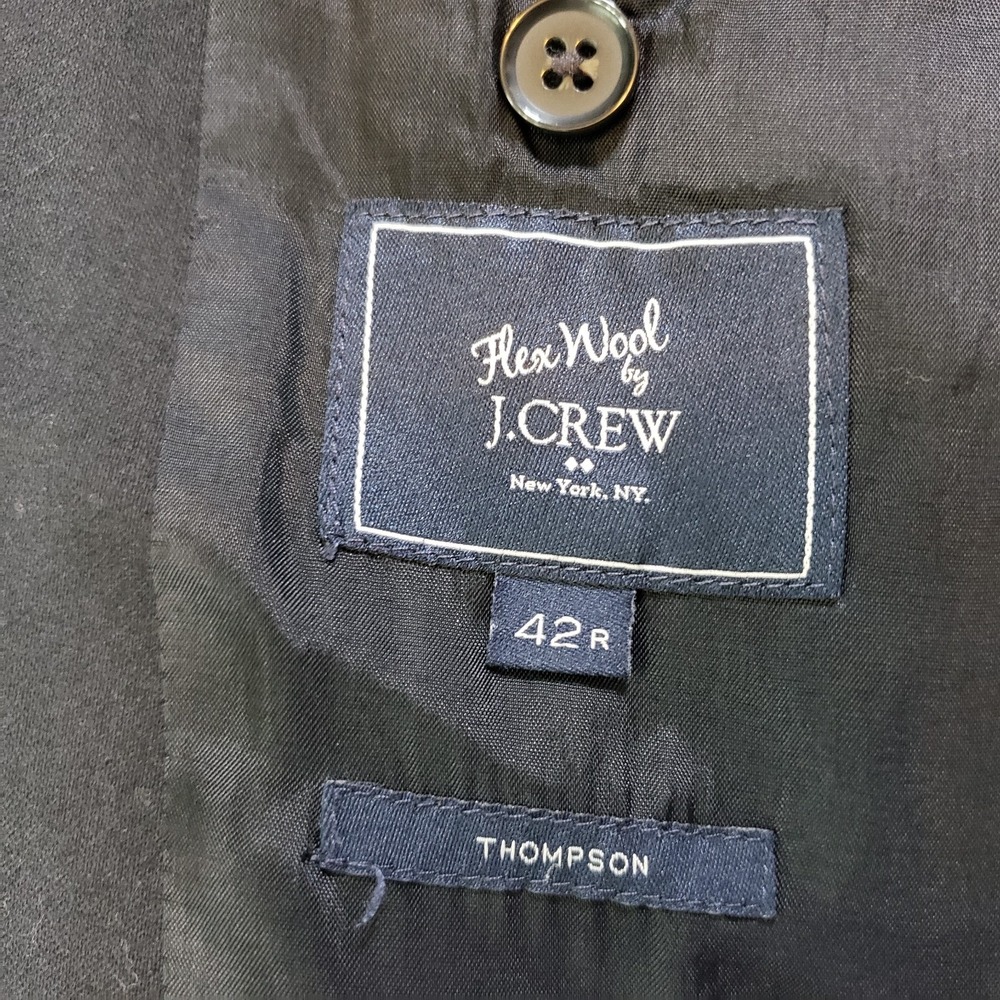 J. Crew Mens Thompson Blazer Black 42R Wool Stretch Jacket Sport Coat Preppy - Picture 8 of 14